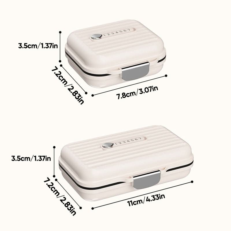 Portable Pillbox with 7 Compartments