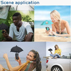Compact foldable screen pRedector with suction cup holder for mobile phones
