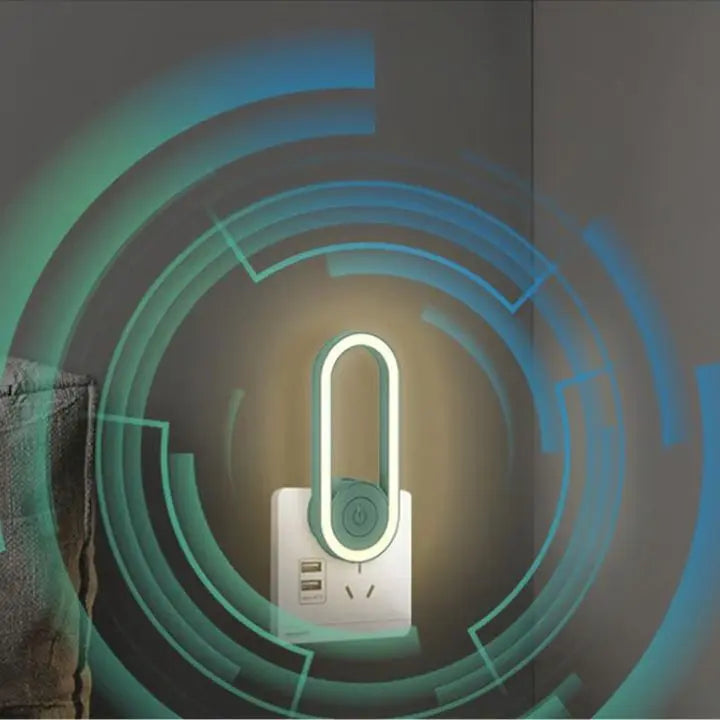 Compact ultrasound mosquito repellent device with LED light