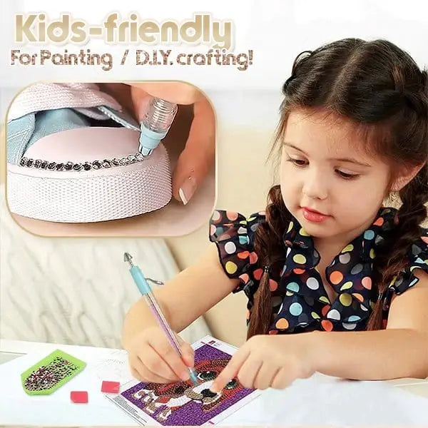 Complete set for DIY diamond painting with pen