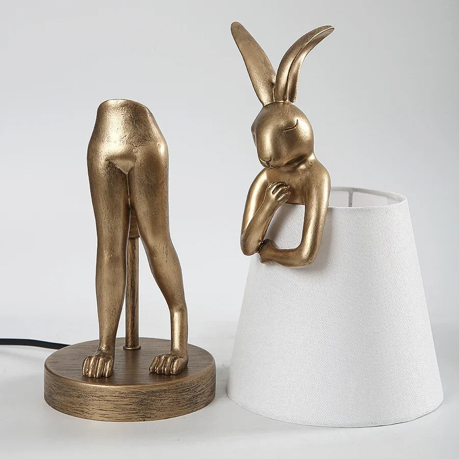 Rabbit Table Lamp – Dimmable LED Night Light in Modern Design for Kids' Room & Living Room with Soft Light for Kids' Rooms