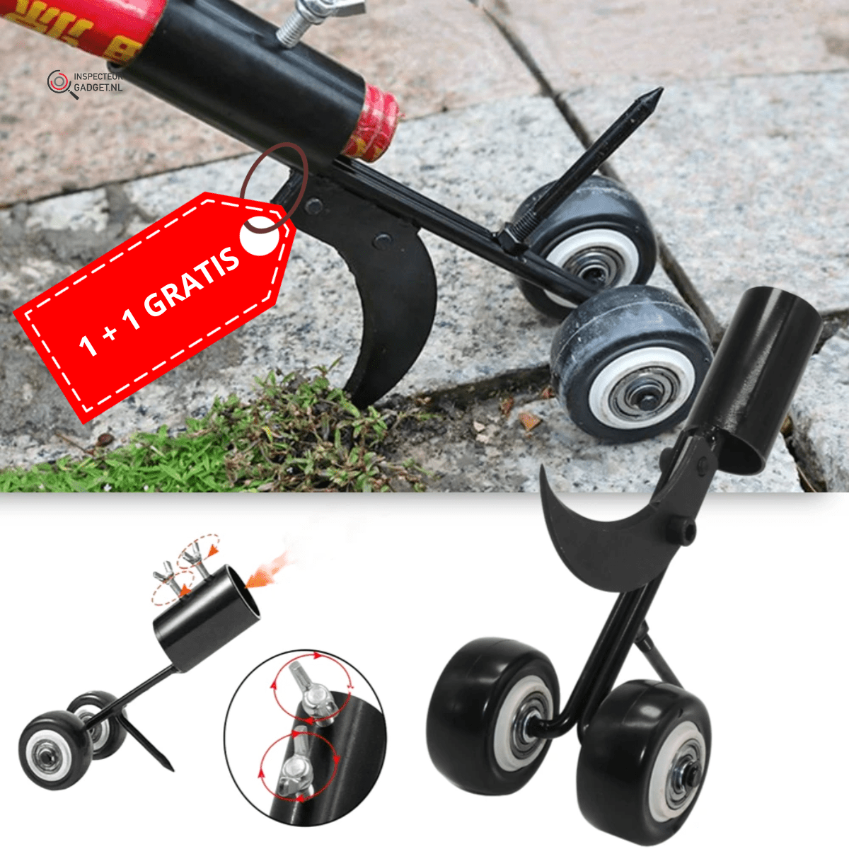 Back-friendly weed remover with ergonomic design