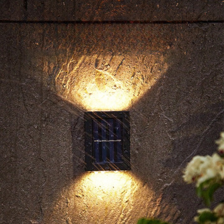 Solar-Powered LED Wall Lights | Weatherproof, Automatic Operation & Ideal for Garden and Driveway Illumination