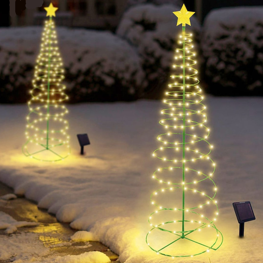 SolarGlow Christmas Tree – Wireless LED Outdoor Lighting powered by Solar Energy