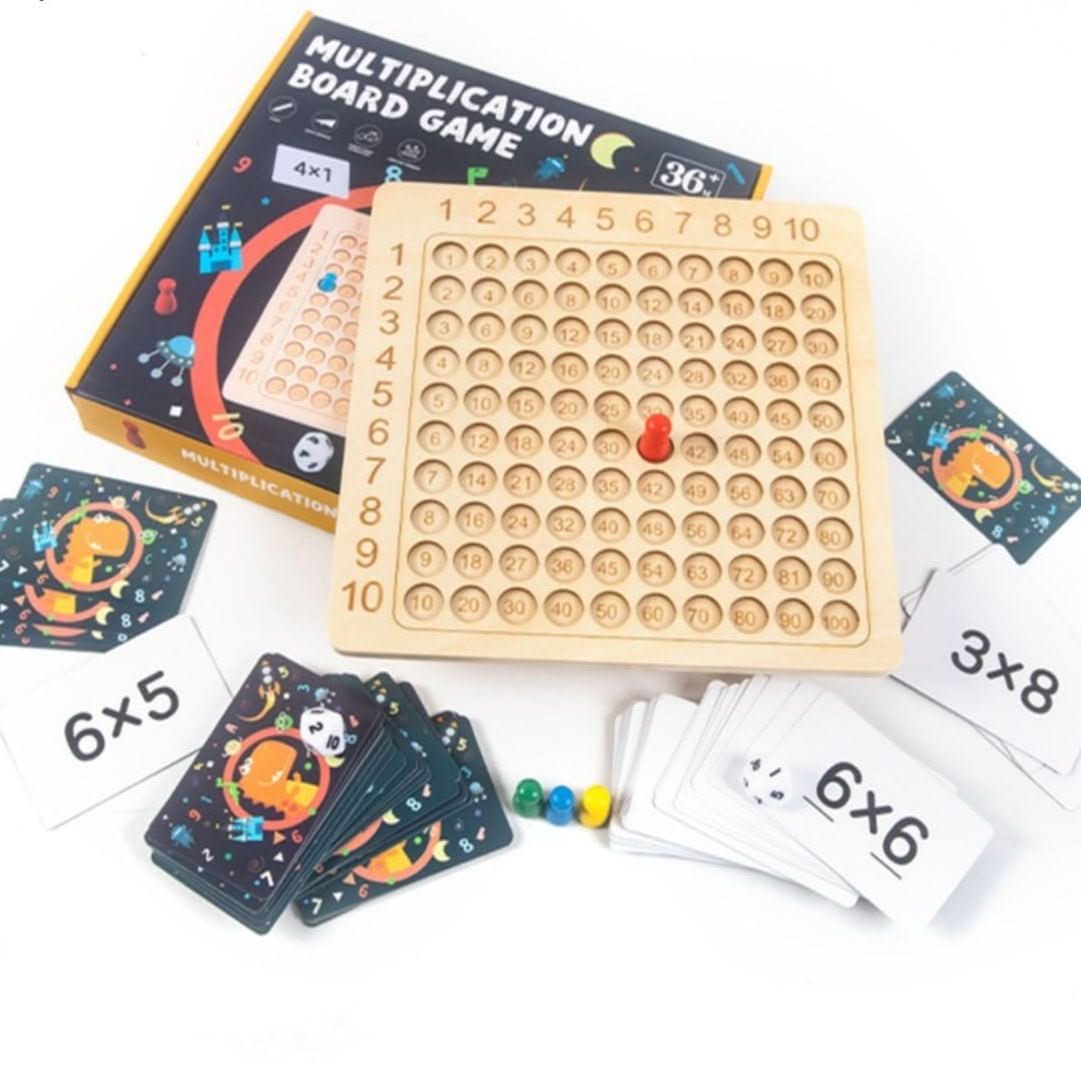 wooden learning game for playful maths training