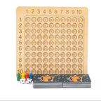 wooden learning game for playful maths training