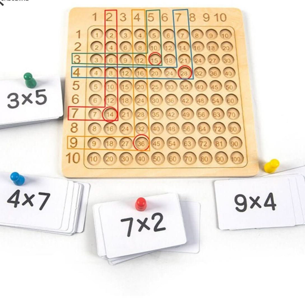 wooden learning game for playful maths training