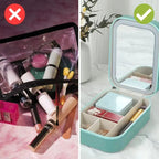 Cosmetic case with LED mirror – Makeup & Organize anywhere