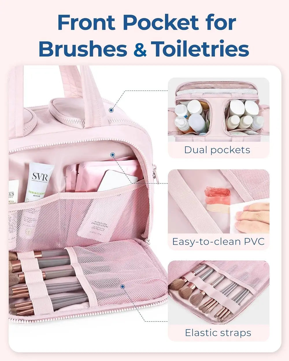 Cosmetic bag with large capacity