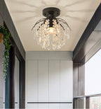 LED Crystal Chandelier for Bedroom and Living Room with Adjustable Height – Elegant Design, Soft Light