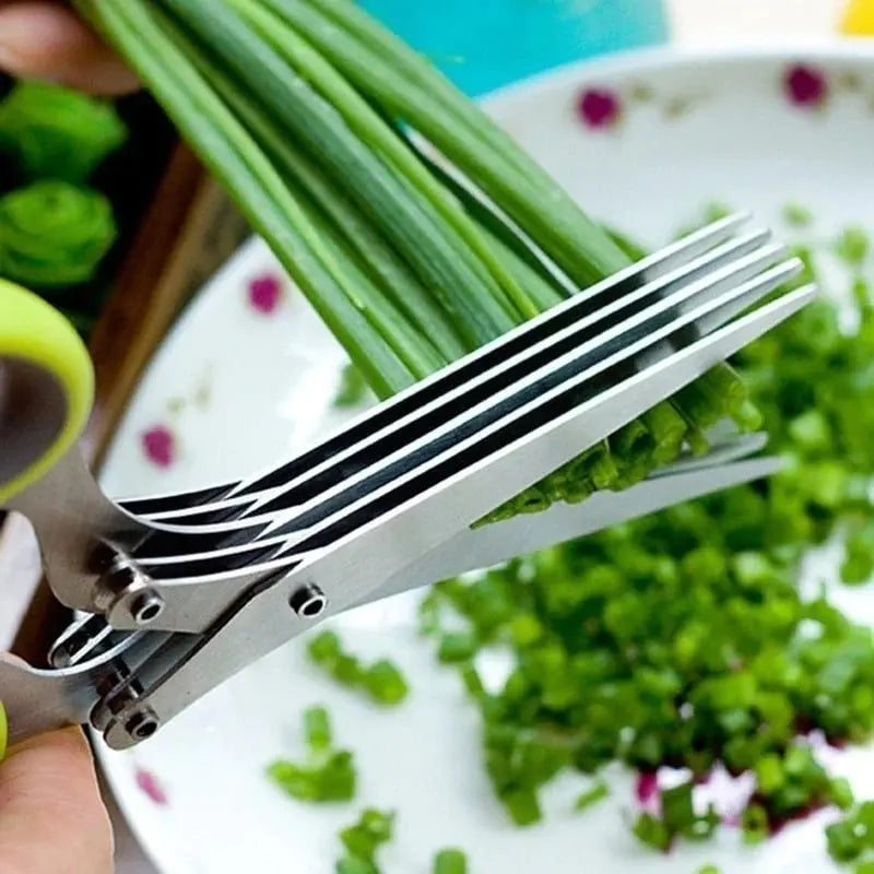 Kitchen scissors with 5 blades – Saves time & replaces tedious chopping