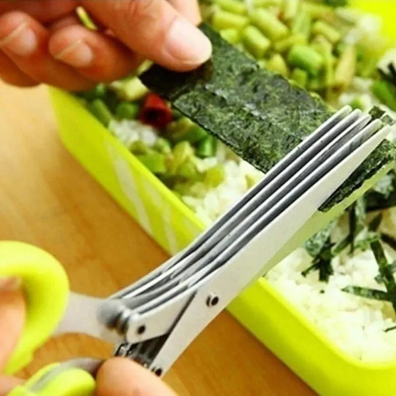 Kitchen scissors with 5 blades – Saves time & replaces tedious chopping