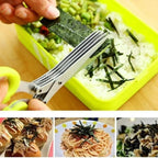 Kitchen scissors with 5 blades – Saves time & replaces tedious chopping