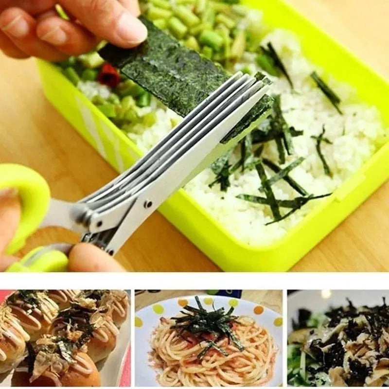 Kitchen scissors with 5 blades – Saves time & replaces tedious chopping