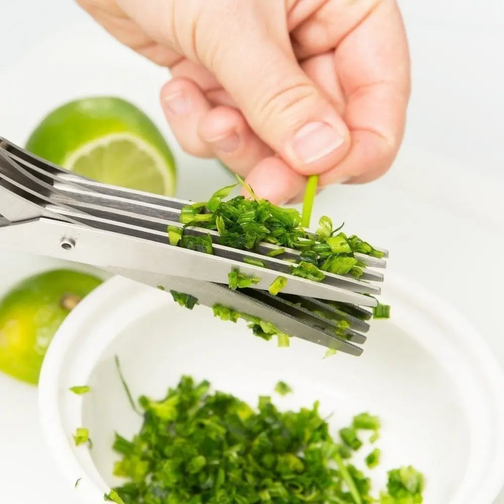 Kitchen scissors with 5 blades – Saves time & replaces tedious chopping