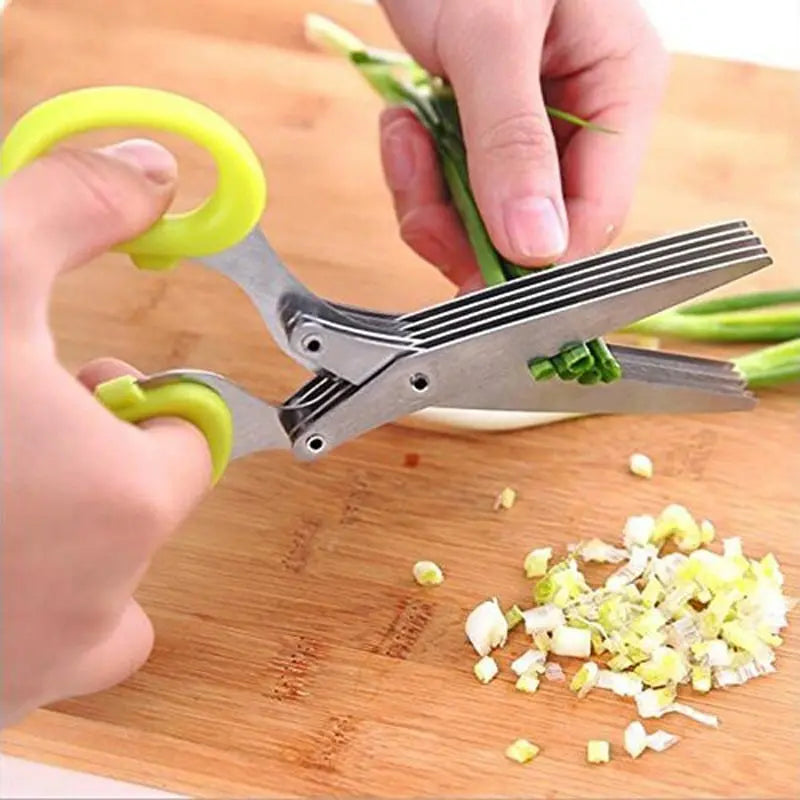 Kitchen scissors with 5 blades – Saves time & replaces tedious chopping