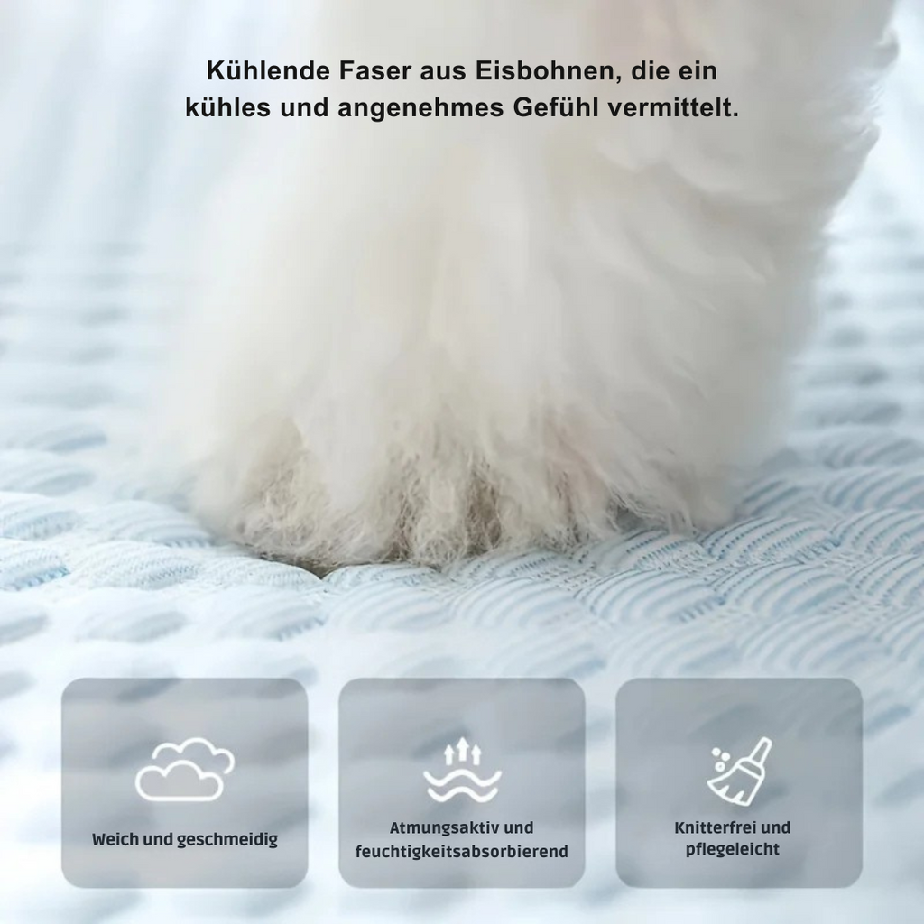 Cooling pet bed with neck support