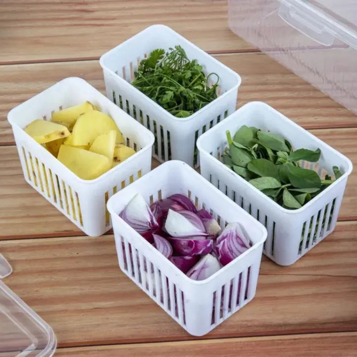 Refrigerator Storage Box – 4-in-1 Organizer for Food