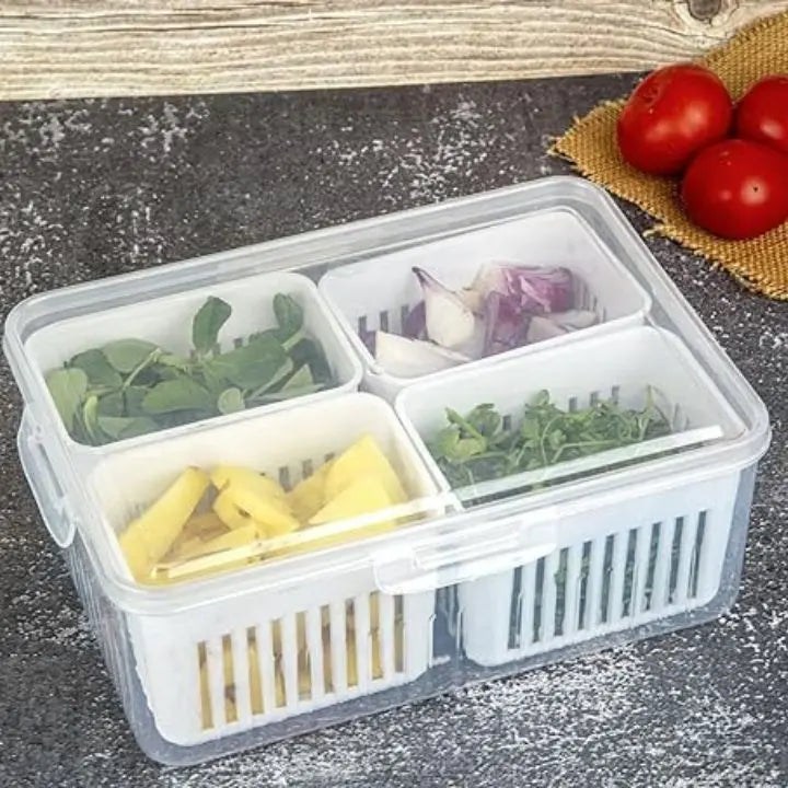 Refrigerator Storage Box – 4-in-1 Organizer for Food
