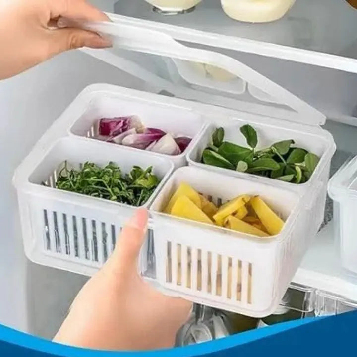 Refrigerator Storage Box – 4-in-1 Organizer for Food