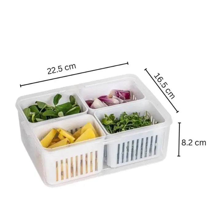 Refrigerator Storage Box – 4-in-1 Organizer for Food