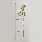 GraceBloom | Artificial Magnolia Branches – Realistic Silk Flower Stems for Home Décor