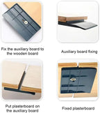 Plastic ceiling panel mounting plates for easy one-person installation