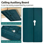 Plastic ceiling panel mounting plates for easy one-person installation