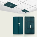 Plastic ceiling panel mounting plates for easy one-person installation