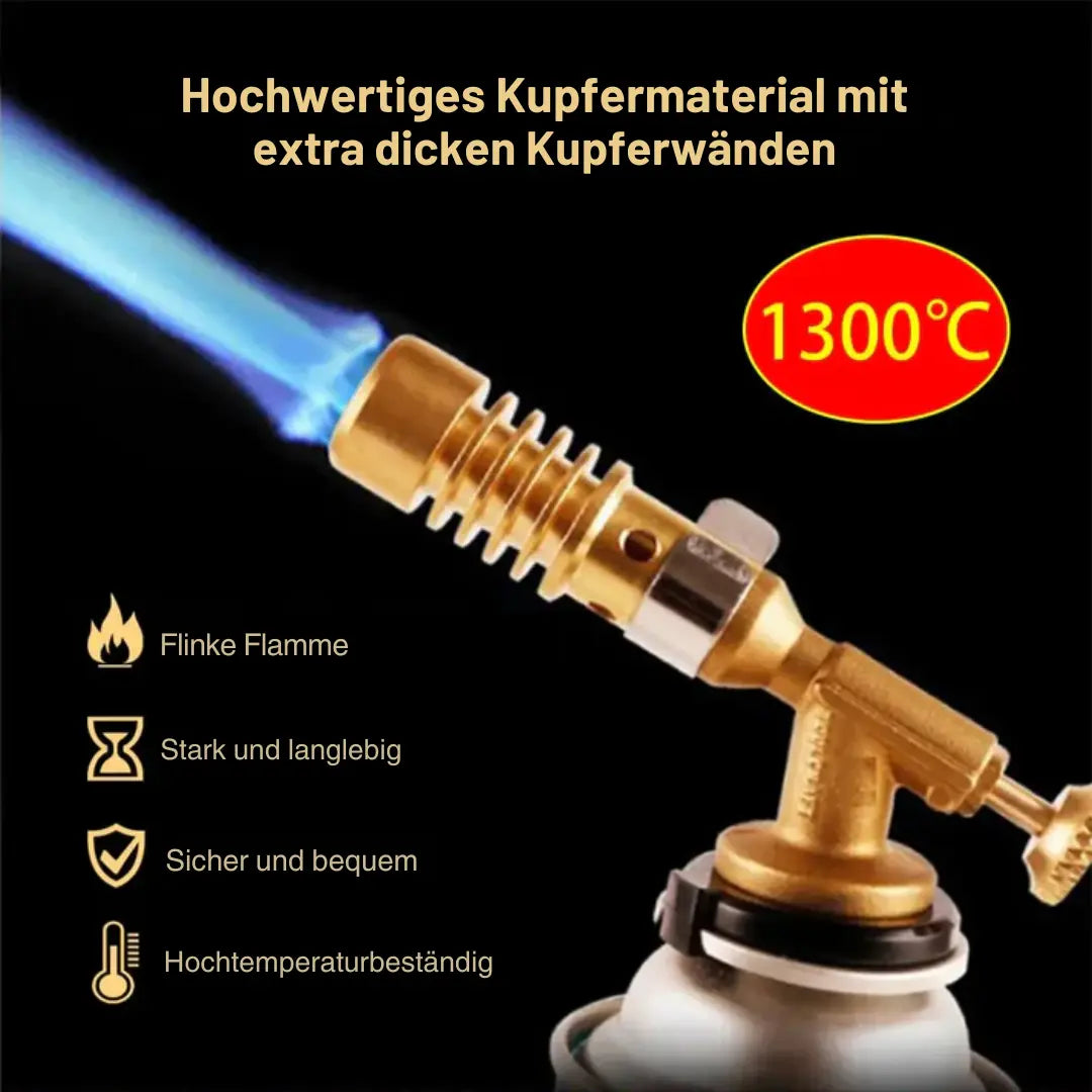 Copper Gas Burner Portable – Safe Ignition Thanks to Safety Lock