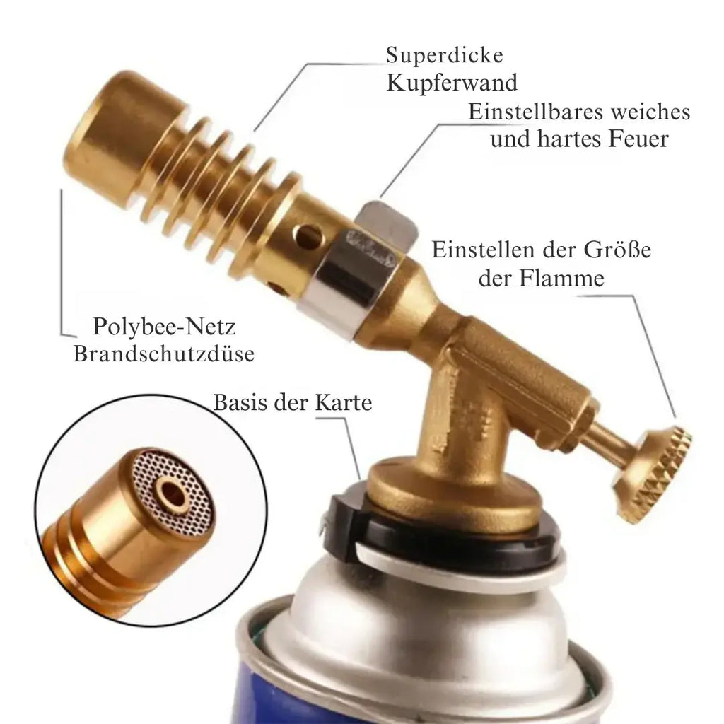 Copper Gas Burner Portable – Safe Ignition Thanks to Safety Lock