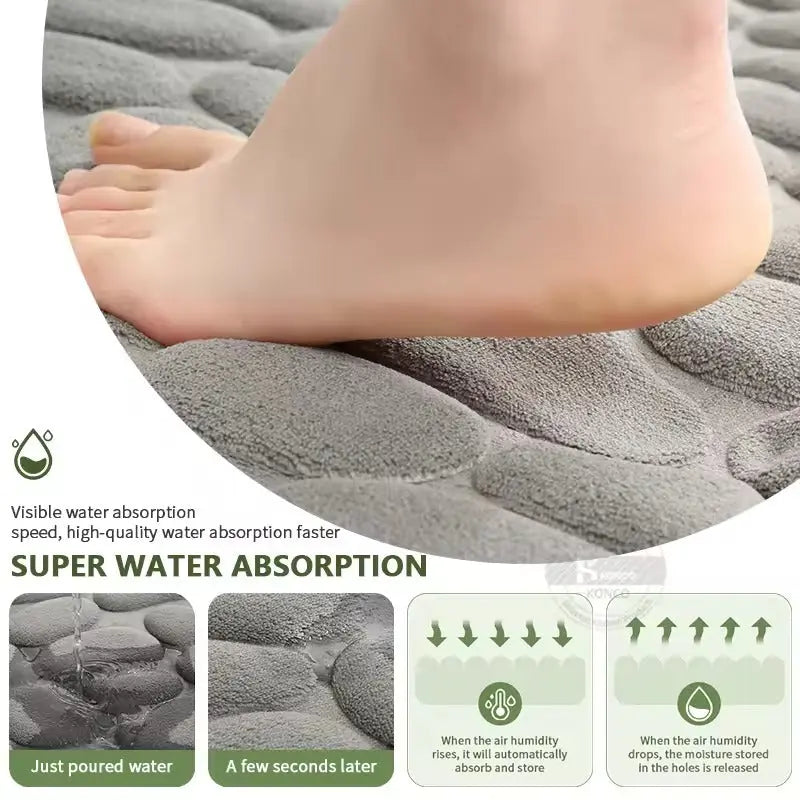 Cozy soft bath mat – quick water absorption & non-slip