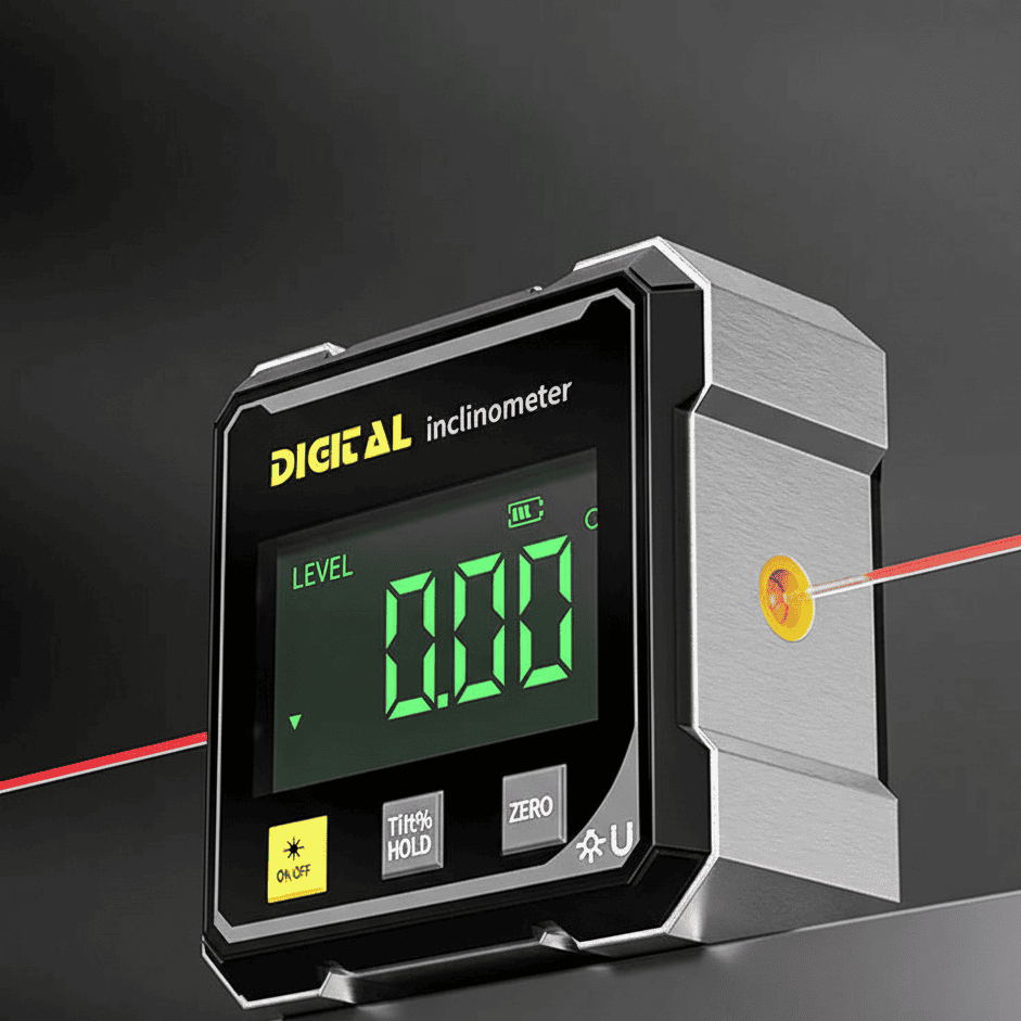Digital Magnetic 4-Sided Laser Protractor
