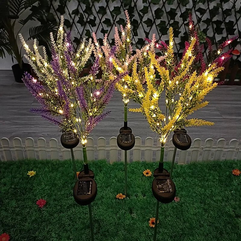 Solar lavender lights for romantic garden lighting