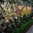 Solar lavender lights for romantic garden lighting