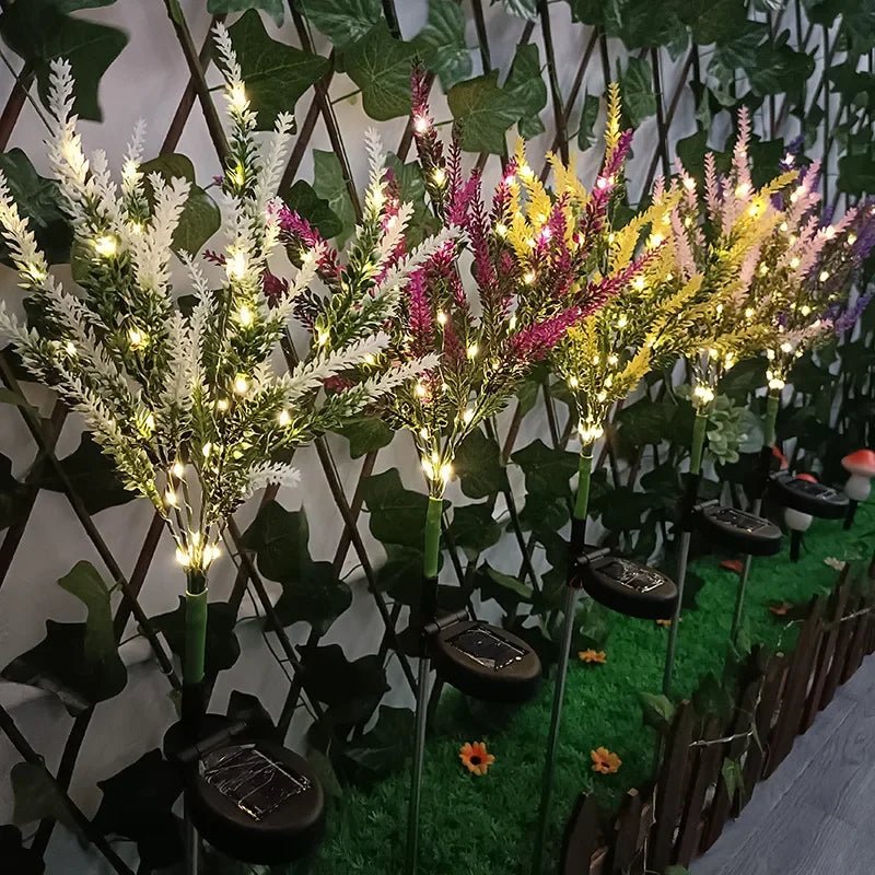 Solar lavender lights for romantic garden lighting