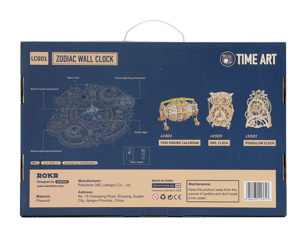 Zodiac Wall Clock and Calendar