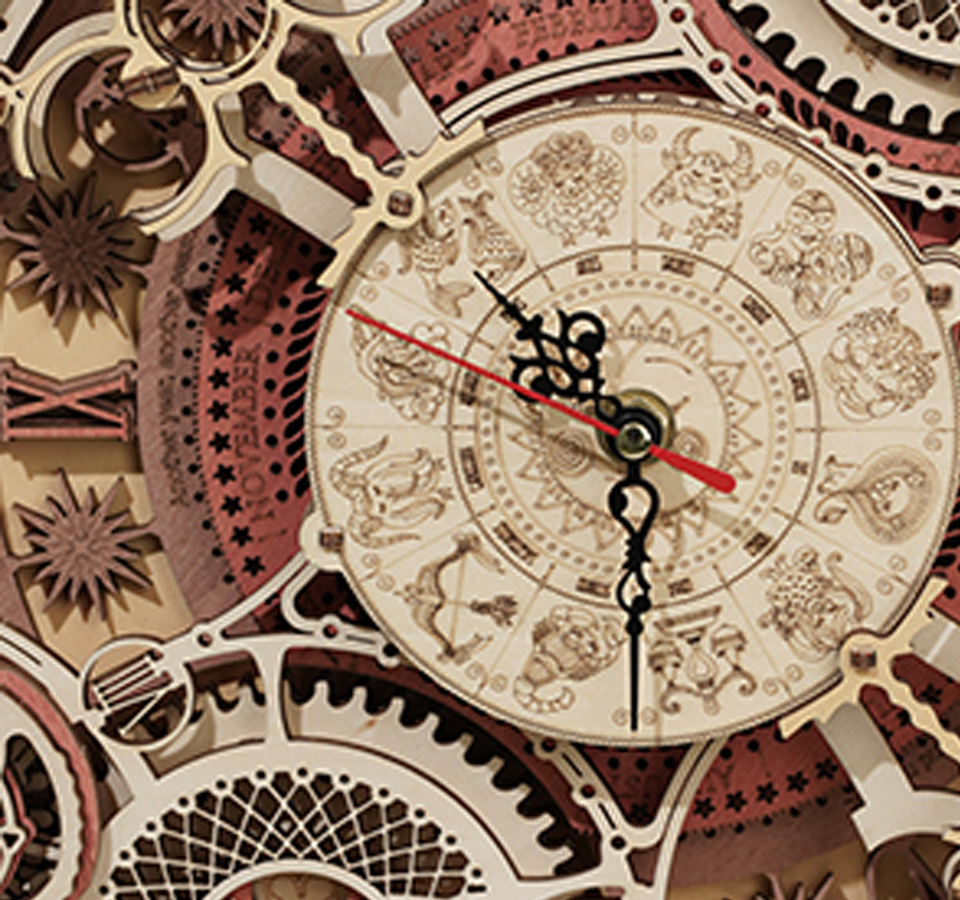 Zodiac Wall Clock and Calendar