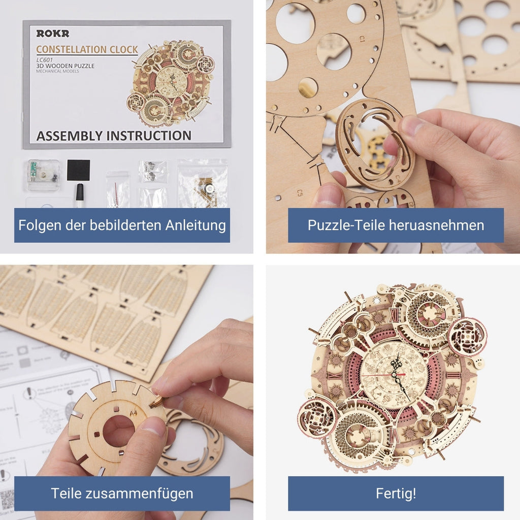Zodiac Wall Clock and Calendar