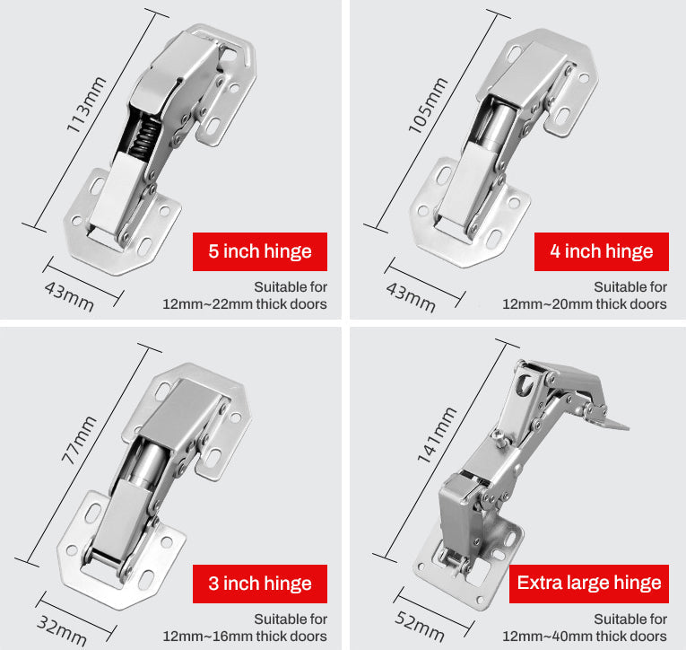 Cabinet Hinges - Easy Installation of Bridge-Shaped Door Hinges