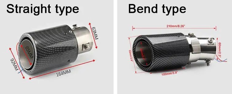 LED exhaust pipe tip – carbon fiber with heat resistant flame effect