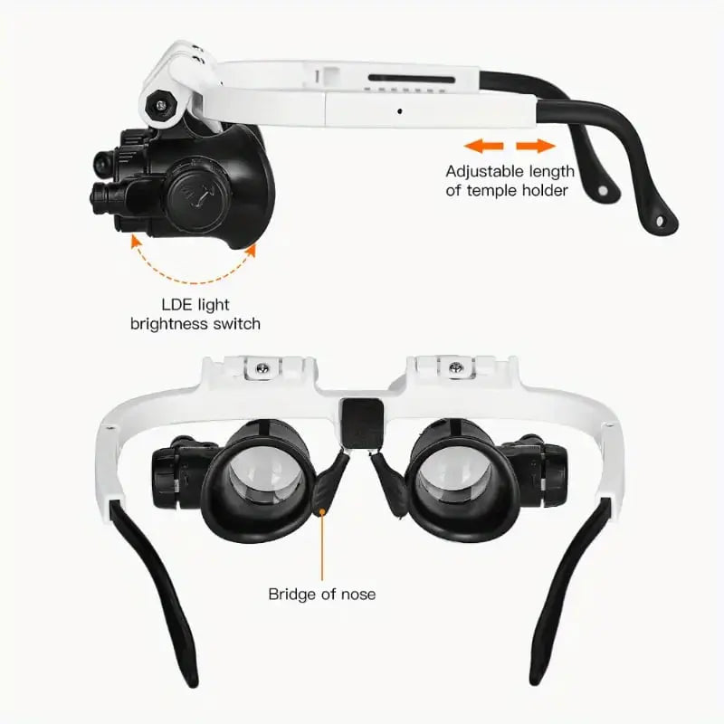 LED magnifying glass – Hands-free precision with adjustable zoom