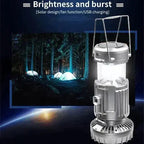 LED camping lamp with fan and power bank function