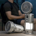 LED camping lamp with fan and power bank function