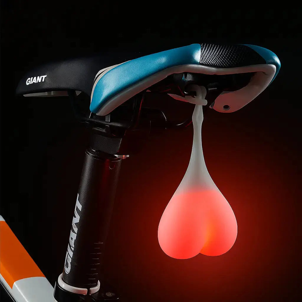 LED bicycle rear light in heart shape – For better visibility in road traffic