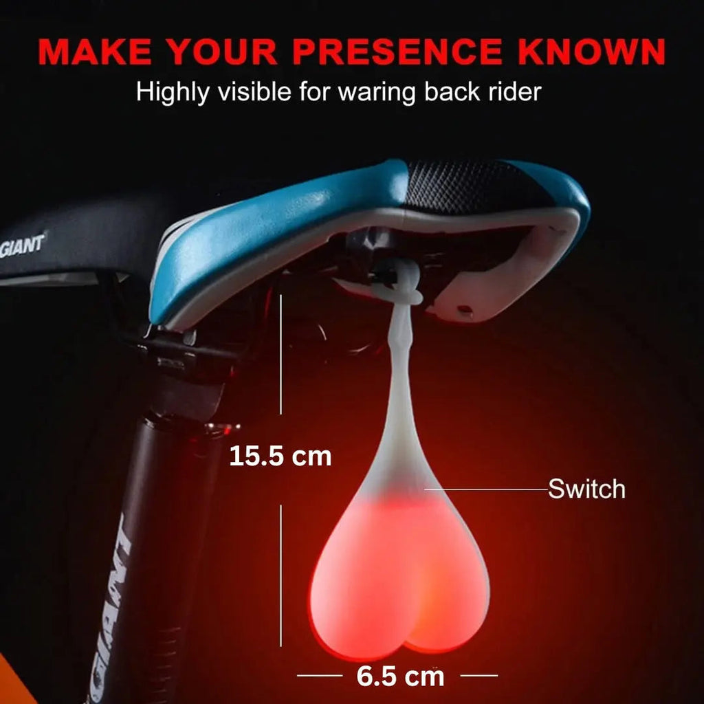 LED bicycle rear light in heart shape – For better visibility in road traffic