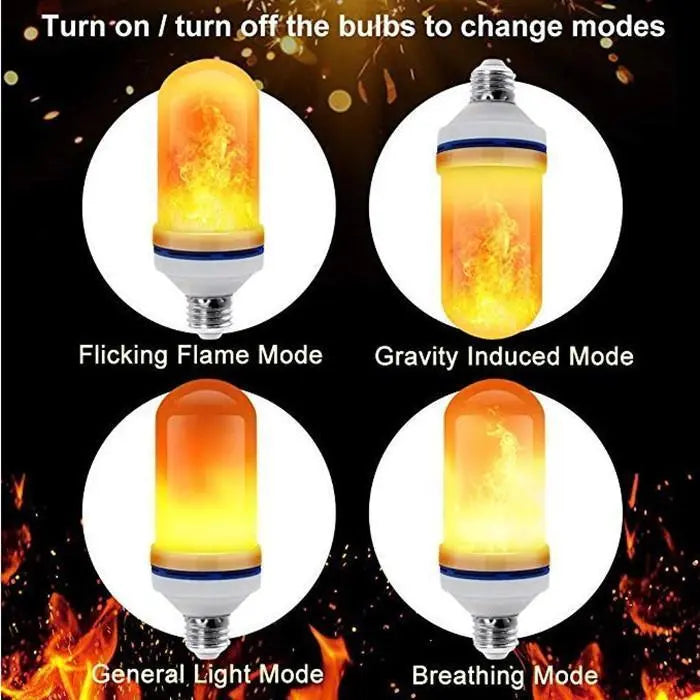 LED Flame Light Bulb — Realistic Flame Light with Warm Ambiance