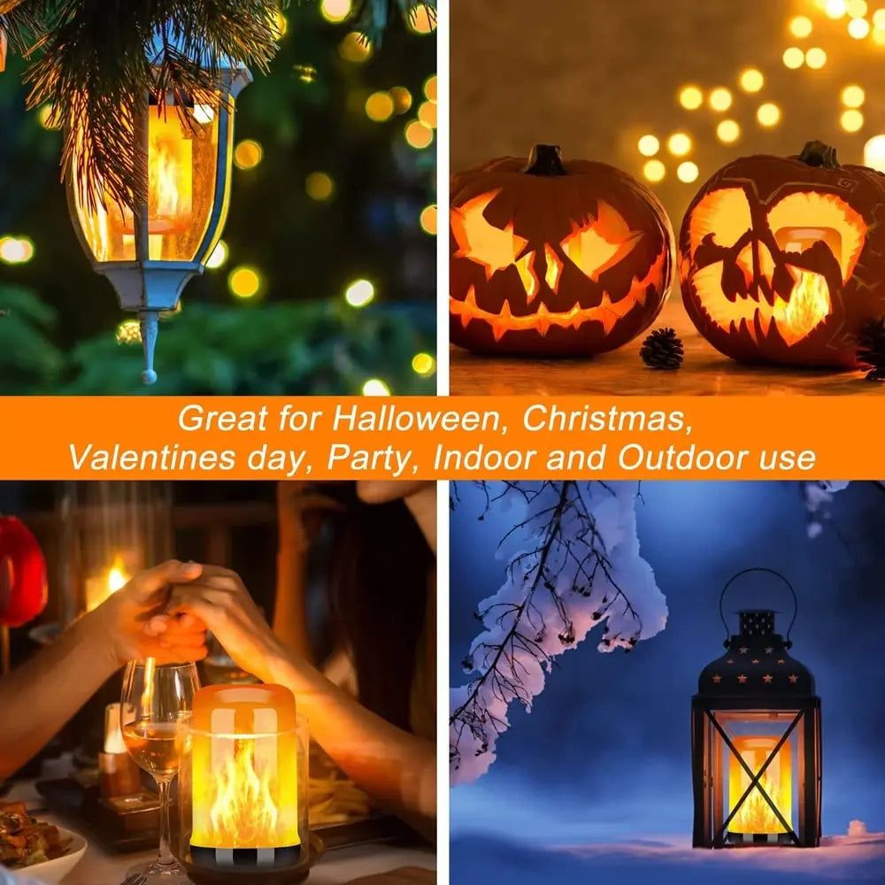 LED flame light with gravitational effect – Realistic fire glow