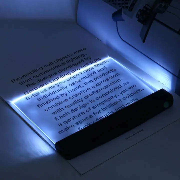 LED Reading Lamp Flat Panel – Night Light with 2 Brightness Levels & Eye PRedection