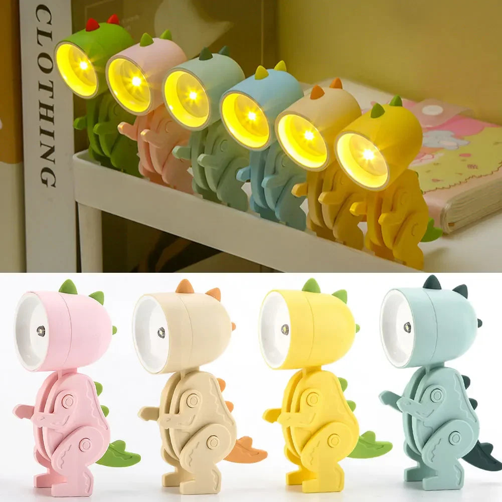 Cute Dinosaur LED Table Lamps – Adjustable Animal Figures Night Lights for Children